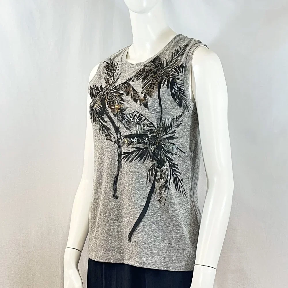 Palm Tree Graphic Tee With Sequins | J Crew